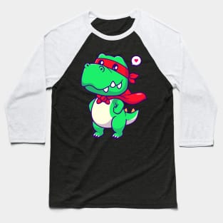 Cute dinosaur super hero cartoon Baseball T-Shirt